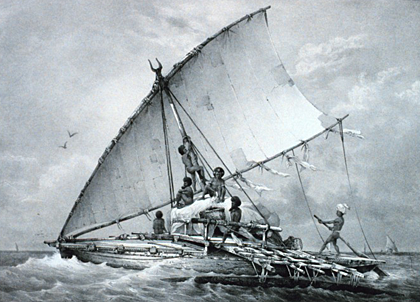 往昔のフィジーの航海